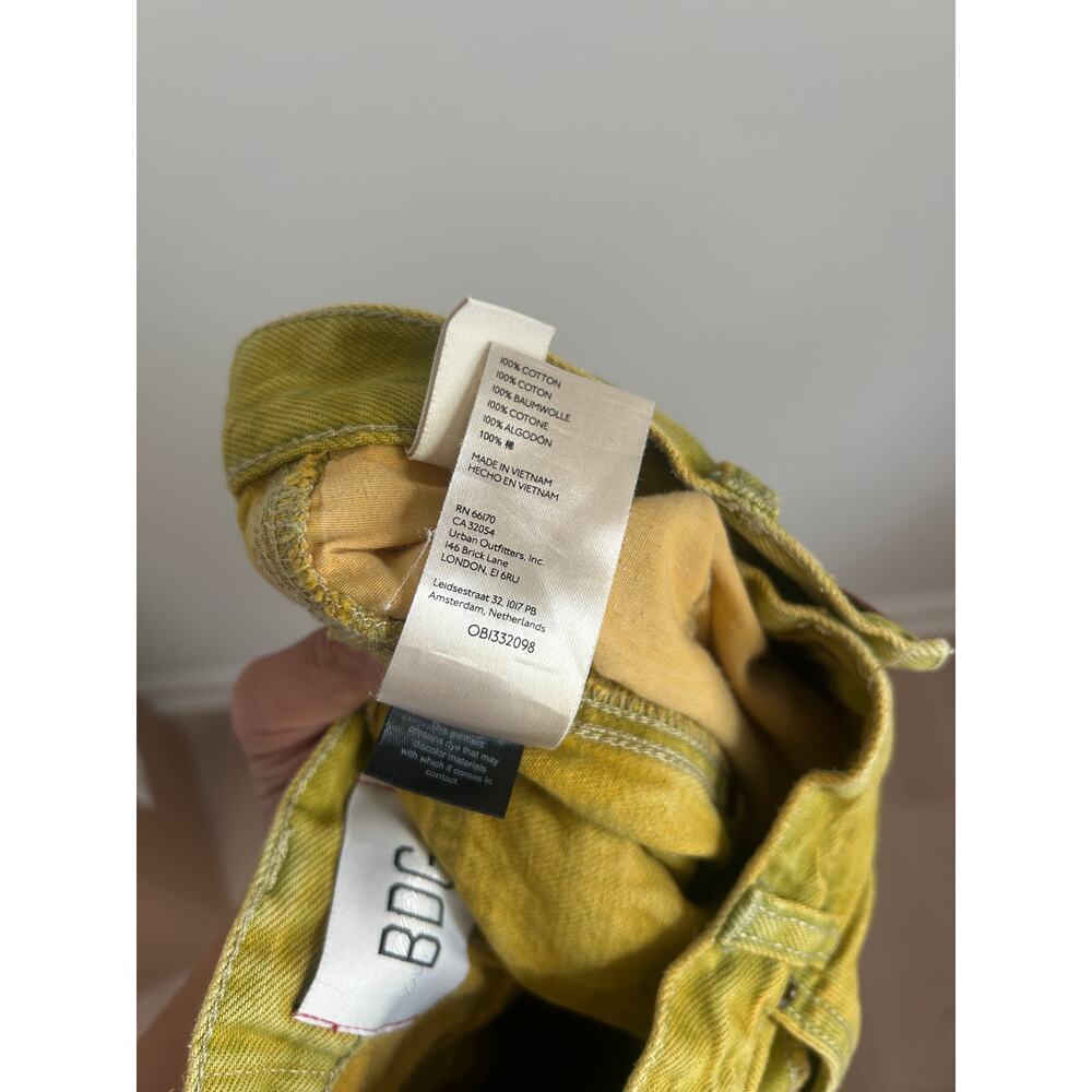 Urban Outfitters BDG High‑Rise Carpenter Yellow Denim Jeans Size 24 Relaxed Fit - Picture 8 of 8